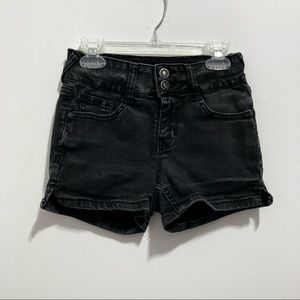 Wallflower Woman’s Black Jean Denim Jorts Shorts